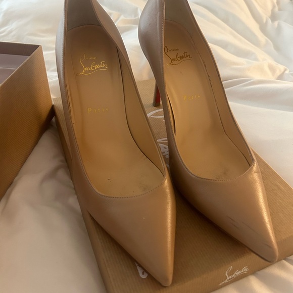 Loubiton Decoltish 85 Nappa Nude Leather - Picture 2 of 7